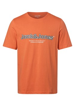 Jack & Jones T-shirt męski Mężczyźni Bawełna morelowy nadruk ze sklepu vangraaf w kategorii T-shirty męskie - zdjęcie 165716950