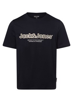 Jack & Jones T-shirt męski Mężczyźni Bawełna granatowy nadruk ze sklepu vangraaf w kategorii T-shirty męskie - zdjęcie 165716952