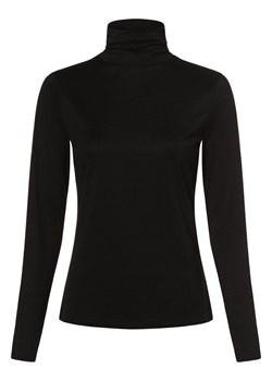 Marie Lund Damska koszulka z długim rękawem Kobiety wiskoza czarny jednolity ze sklepu vangraaf w kategorii Bluzki damskie - zdjęcie 165717024