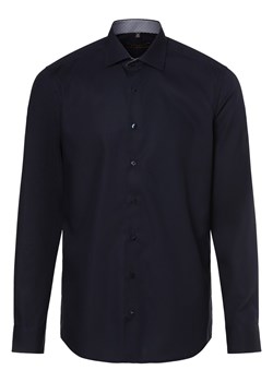 Eterna Slim Fit Koszula męska Mężczyźni Slim Fit Bawełna granatowy jednolity ze sklepu vangraaf w kategorii Koszule męskie - zdjęcie 165717030