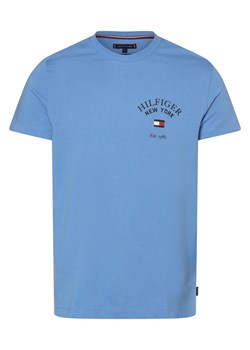 Tommy Hilfiger T-shirt męski Mężczyźni Bawełna jasnoniebieski nadruk ze sklepu vangraaf w kategorii T-shirty męskie - zdjęcie 165717081