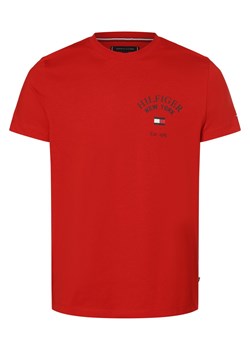 Tommy Hilfiger T-shirt męski Mężczyźni Bawełna czerwony nadruk ze sklepu vangraaf w kategorii T-shirty męskie - zdjęcie 165717082