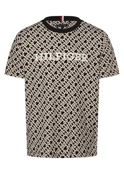 Tommy Hilfiger T-shirt męski Mężczyźni Bawełna czarny wzorzysty ze sklepu vangraaf w kategorii T-shirty męskie - zdjęcie 165717083