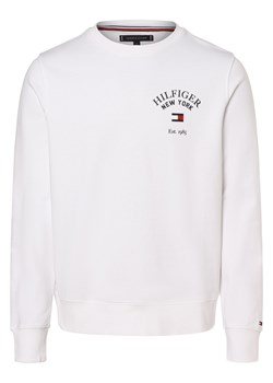 Tommy Hilfiger Męska bluza nierozpinana Mężczyźni Bawełna biały jednolity ze sklepu vangraaf w kategorii Bluzy męskie - zdjęcie 165717092