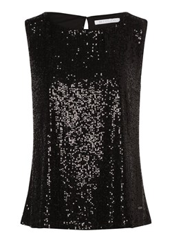 Betty & Co Top damski Kobiety Sztuczne włókno czarny jednolity ze sklepu vangraaf w kategorii Bluzki damskie - zdjęcie 165717134