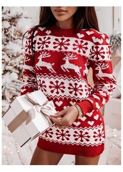 Sweter tunika ze świątecznym motywem MRS CLAUS - wzór 2 ze sklepu magmac.pl w kategorii Sukienki - zdjęcie 165718081