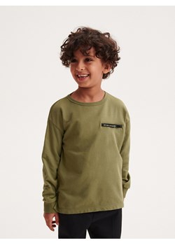 Reserved - Longsleeve oversize - oliwkowy ze sklepu Reserved w kategorii T-shirty chłopięce - zdjęcie 165740770
