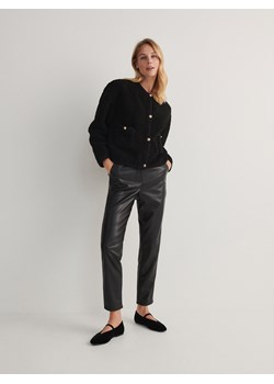 Reserved - Spodnie z imitacji skóry - czarny ze sklepu Reserved w kategorii Spodnie damskie - zdjęcie 165740994