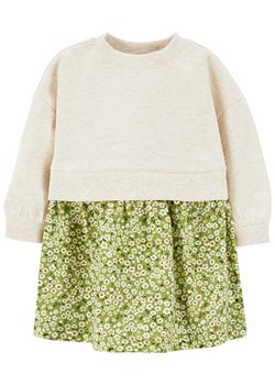 carter&apos;s Sukienka w kolorze beżowo-zielonym ze sklepu Limango Polska w kategorii Sukienki niemowlęce - zdjęcie 165742180