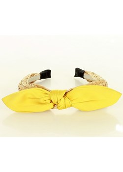 Pleciona opaska na włosy koszyk slow fashion żółty MAZZINI ze sklepu Verostilo w kategorii Opaski do włosów - zdjęcie 165744061