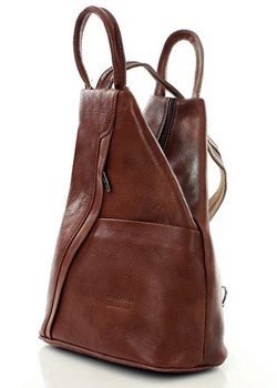 Kultowy plecak damski vegetable leather - MARCO MAZZINI brąz ze sklepu Verostilo w kategorii Plecaki - zdjęcie 165744800