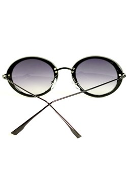 Okrągłe okulary przeciwsłoneczne MAZZINI LENONKI NEW czarny ze sklepu Verostilo w kategorii Okulary przeciwsłoneczne damskie - zdjęcie 165745973
