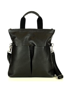 Nowoczesna torebka skórzana MAZZINI - Gala New czarna ze sklepu Verostilo w kategorii Torby Shopper bag - zdjęcie 165746560