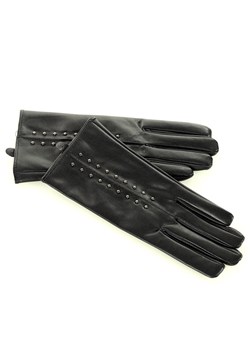 Eleganckie rękawiczki damskie z dżetami - czarne ze sklepu Verostilo w kategorii Rękawiczki damskie - zdjęcie 165746632