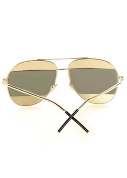Nowoczesne okulary przeciwsłoneczne pilotki  MAZZINI AVIATOR  SPLIT  złoty ze sklepu Verostilo w kategorii Okulary przeciwsłoneczne damskie - zdjęcie 165748242