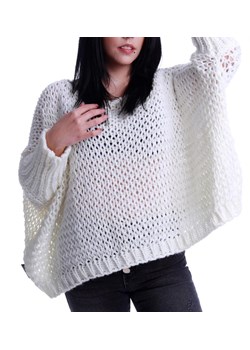 Ecru oversizowy luźny sweter Minouu /H UB652 L732/ ze sklepu Pantofelek24.pl w kategorii Swetry damskie - zdjęcie 165750420