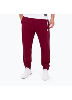 Spodnie męskie Pitbull West Coast Trackpants Small Logo Terry Group burgundy ze sklepu sportano.pl w kategorii Spodnie męskie - zdjęcie 165750711