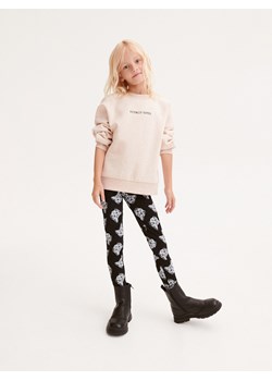 Reserved - Wzorzyste legginsy - czarny ze sklepu Reserved w kategorii Spodnie dziewczęce - zdjęcie 165752093