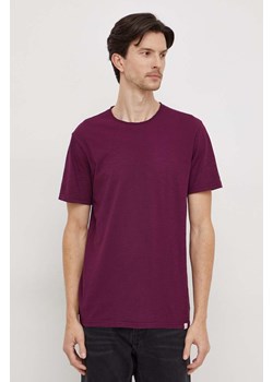 United Colors of Benetton t-shirt bawełniany męski kolor fioletowy gładki ze sklepu ANSWEAR.com w kategorii T-shirty męskie - zdjęcie 165755972