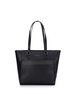 Torebka shopperka z ekoskóry z nitami czarna ze sklepu WITTCHEN w kategorii Torby Shopper bag - zdjęcie 165756990