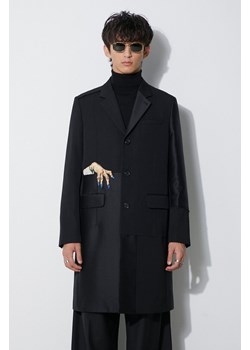 Undercover płaszcz z domieszką wełny Coat kolor czarny przejściowy UC2C4314 ze sklepu PRM w kategorii Kurtki męskie - zdjęcie 165762221