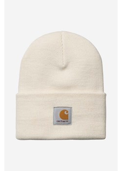 Carhartt WIP czapka Acrylic Watch Hat kolor beżowy I020222-NATURAL I020222 ze sklepu PRM w kategorii Czapki zimowe damskie - zdjęcie 165762260