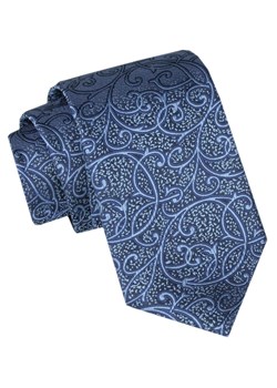 Męski Krawat - Alties - Orientalny Wzór, Kolor Niebieski KRALTS1045 ze sklepu JegoSzafa.pl w kategorii Krawaty - zdjęcie 165783721