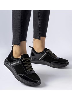 Czarne skórzane sneakersy Castelfidardo ze sklepu gemre w kategorii Półbuty damskie - zdjęcie 165784221