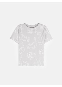 GATE Bawełniany T-shirt z graficznym nadrukiem 34 ze sklepu gateshop w kategorii Bluzki damskie - zdjęcie 165788131