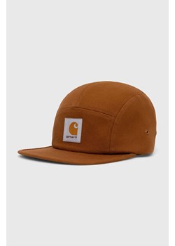 Carhartt WIP czapka z daszkiem Backley Cap kolor brązowy z aplikacją I016607.1NFXX ze sklepu PRM w kategorii Czapki z daszkiem damskie - zdjęcie 165796744
