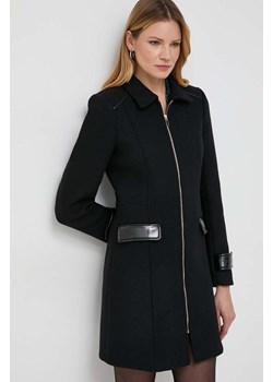 Morgan płaszcz wełniany kolor czarny przejściowy ze sklepu ANSWEAR.com w kategorii Płaszcze damskie - zdjęcie 165800351