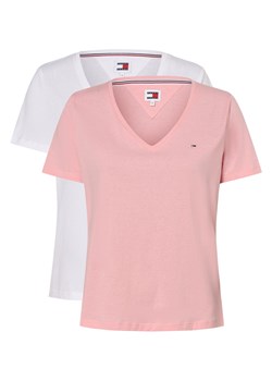 Tommy Jeans T-shirty pakowane po 2 szt. Kobiety Bawełna biały jednolity ze sklepu vangraaf w kategorii Bluzki damskie - zdjęcie 165807960