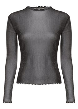 Tom Tailor Denim Damska koszulka z długim rękawem Kobiety Sztuczne włókno czarny jednolity ze sklepu vangraaf w kategorii Bluzki damskie - zdjęcie 165807964