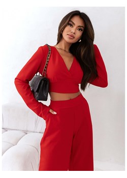Elegancki komplet ze spodniami FAIZA - czerwony ze sklepu magmac.pl w kategorii Komplety i garnitury damskie - zdjęcie 165808742