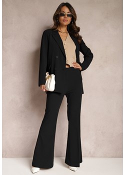 Czarne Spodnie Dzwony High Waist Enyselle ze sklepu Renee odzież w kategorii Spodnie damskie - zdjęcie 165870482