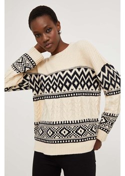 Answear Lab sweter damski kolor beżowy ze sklepu ANSWEAR.com w kategorii Swetry damskie - zdjęcie 165870653