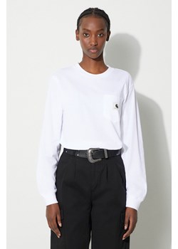 Carhartt WIP t-shirt bawełniany damski kolor biały ze sklepu PRM w kategorii Bluzki damskie - zdjęcie 165874492