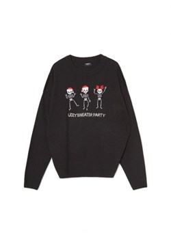 Cropp - Czarny świąteczny sweter - czarny ze sklepu Cropp w kategorii Swetry męskie - zdjęcie 165875192