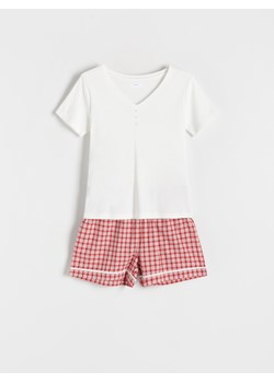 Reserved - Dwuczęściowa piżama - czerwony ze sklepu Reserved w kategorii Piżamy damskie - zdjęcie 165876183