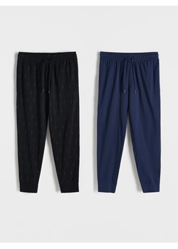 Reserved - Spodnie piżamowe 2 pack - czarny ze sklepu Reserved w kategorii Piżamy męskie - zdjęcie 165876332