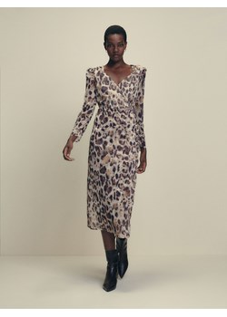 Reserved - Kopertowa sukienka z marszczeniem - wielobarwny ze sklepu Reserved w kategorii Sukienki - zdjęcie 165876411