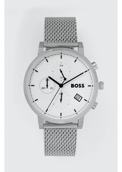 BOSS zegarek męski kolor srebrny ze sklepu ANSWEAR.com w kategorii Zegarki - zdjęcie 165879074