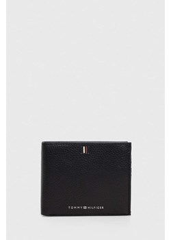 Tommy Hilfiger portfel skórzany męski kolor czarny ze sklepu ANSWEAR.com w kategorii Portfele męskie - zdjęcie 165879194