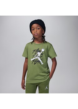 T-shirt dla małych dzieci Jordan Jumpman Flight Sprayed Tee - Brązowy ze sklepu Nike poland w kategorii T-shirty chłopięce - zdjęcie 165881121