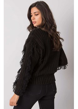 Sweter damski z wełną czarny CA-SW-3746.06, Kolor czarny, Rozmiar one size, Rue Paris ze sklepu Primodo w kategorii Swetry damskie - zdjęcie 165882174