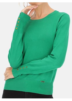 Jednokolorowy sweter z okrągłym dekoltem L'AF Alpi ze sklepu Eye For Fashion w kategorii Swetry damskie - zdjęcie 165883441