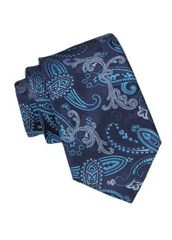 Krawat Męski - Alties - Odcienie Niebieskiego i Granatu, Duży Wzór KRALTS1013 ze sklepu JegoSzafa.pl w kategorii Krawaty - zdjęcie 165883482