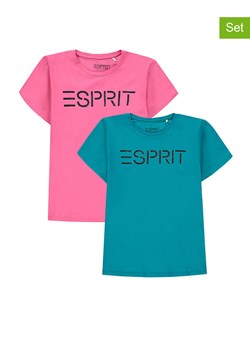 ESPRIT Koszulki (2 szt.) w kolorze jasnoróżowo-miętowym ze sklepu Limango Polska w kategorii Bluzki dziewczęce - zdjęcie 165885684