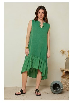Le Monde du Lin Lniana sukienka w kolorze zielonym ze sklepu Limango Polska w kategorii Sukienki - zdjęcie 165886912