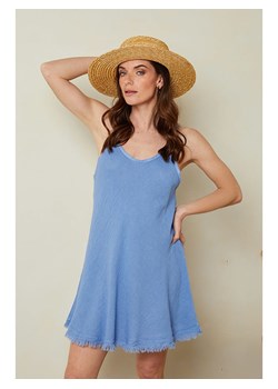 Le Monde du Lin Lniana sukienka w kolorze niebieskim ze sklepu Limango Polska w kategorii Sukienki - zdjęcie 165888334